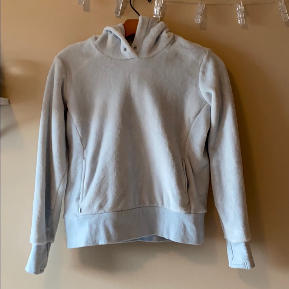 Athleta girl baby blue cozy sweatshirt